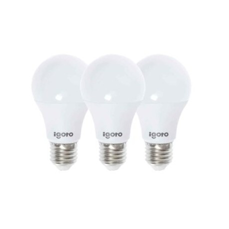 3PACK FOCO LED BULBO 9W