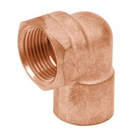 CODO 90 COBRE ROSC INT 13 MM